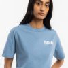 Online Rotholz Retro Logo T-Shirt Bio Baumwolle - Hellblau