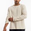 Wholesale Rotholz Waffel Longsleeve Bio Baumwolle - Creme