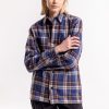 New Rotholz Kariertes Flanell Overshirt Blau