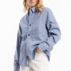 Online Rotholz Hemd Bio Baumwolle - Denim Blau