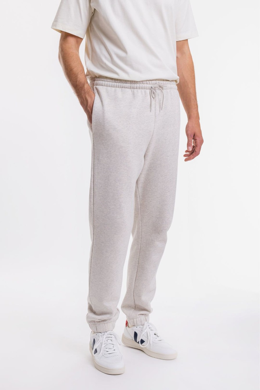 Best Rotholz Logo Sweatpants Aus Bio-Baumwolle Grau Meliert