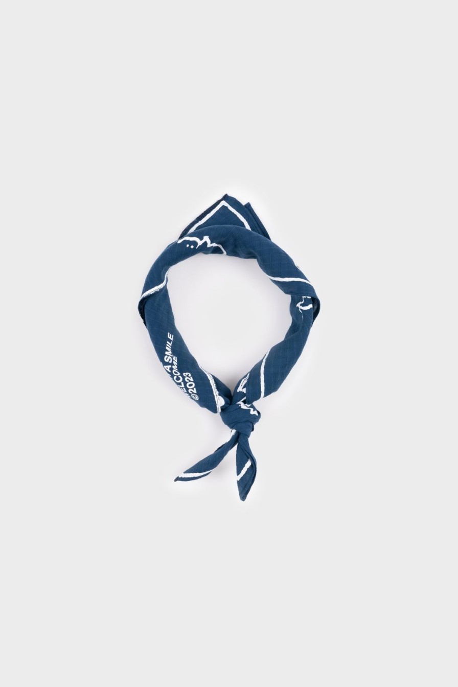 Wholesale Rotholz Willkommen Bandana Bio Baumwolle Blau