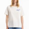 Best Rotholz Willkommen Print T-Shirt Bio Baumwolle - Off-White