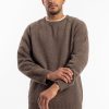 Wholesale Rotholz Strickpullover Wollmischung - Braun