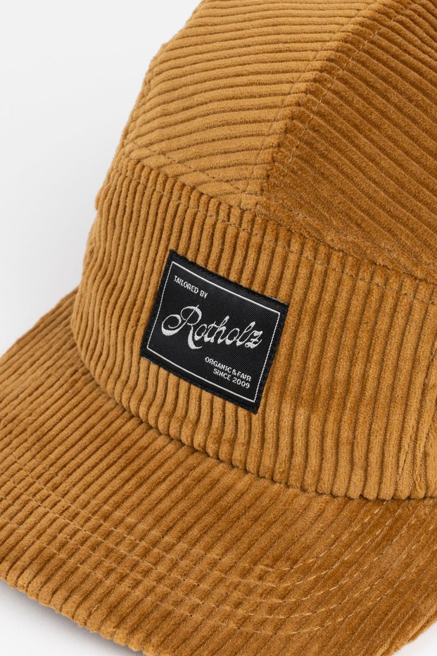 Wholesale Rotholz Cord 5-Panel Cap Bio Baumwolle - Toffee