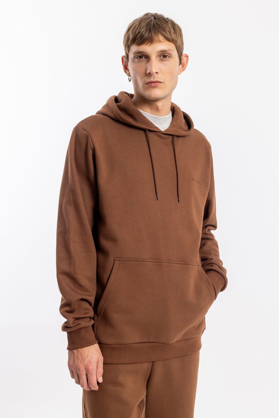 Online Rotholz Logo Hoodie Bio Baumwolle - Braun