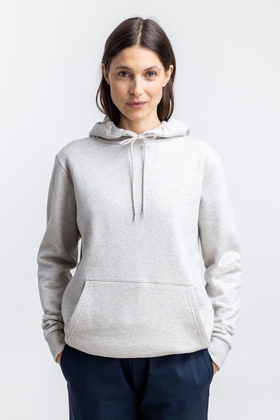 Clearance Rotholz Logo Hoodie Aus Bio-Baumwolle Grau