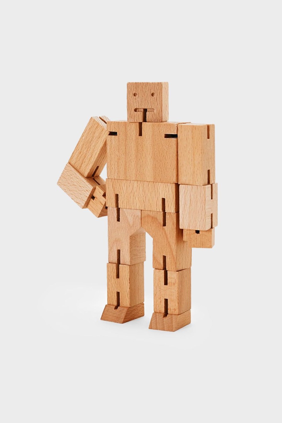 New Rotholz Cubebot Figur Aus Buche