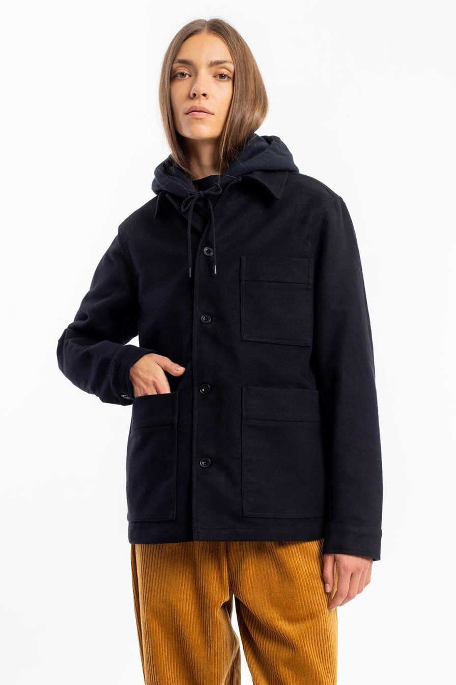 Hot Rotholz Moleskin Jacke Bio Baumwolle - Schwarz