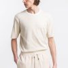 Best Rotholz Gestreiftes T-Shirt Creme