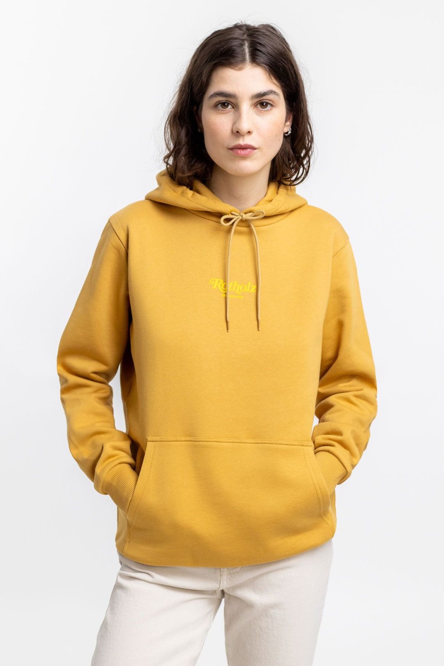 Clearance Rotholz Retro Logo Hoodie Senfgelb