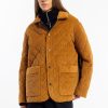 Online Rotholz Gesteppte Cord Jacke - Toffee