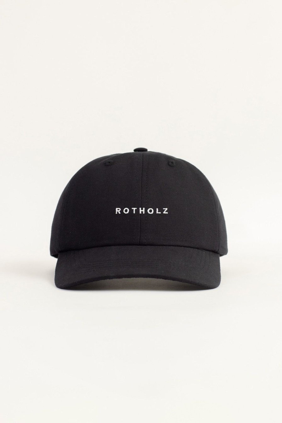 Clearance Rotholz Logo Dad Cap Bio Baumwolle - Schwarz