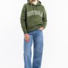 Clearance Rotholz Varsity Logo Hoodie Bio Baumwolle - Grun