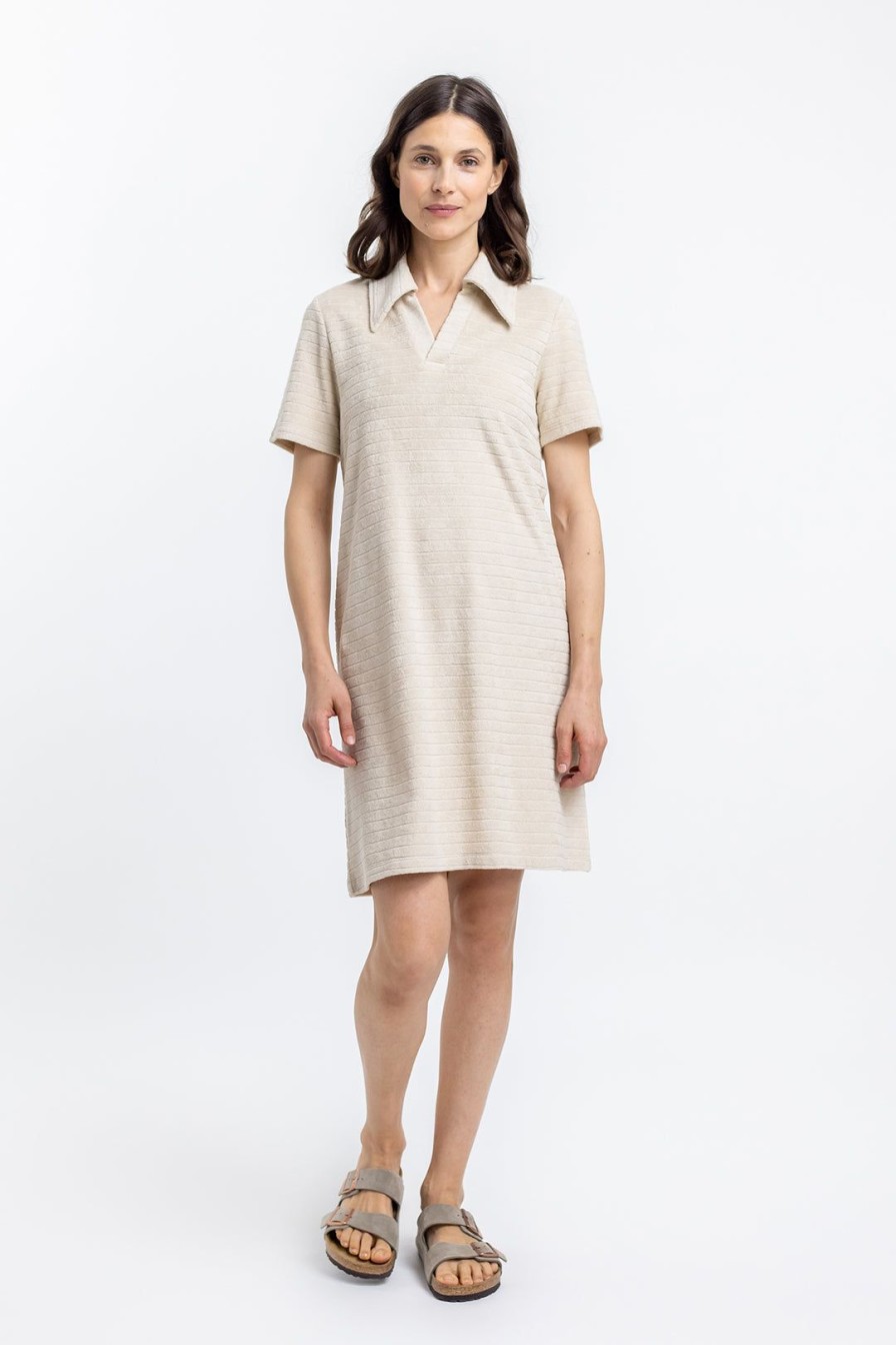 Wholesale Rotholz Polo Kleid Aus Bio Frottee Creme