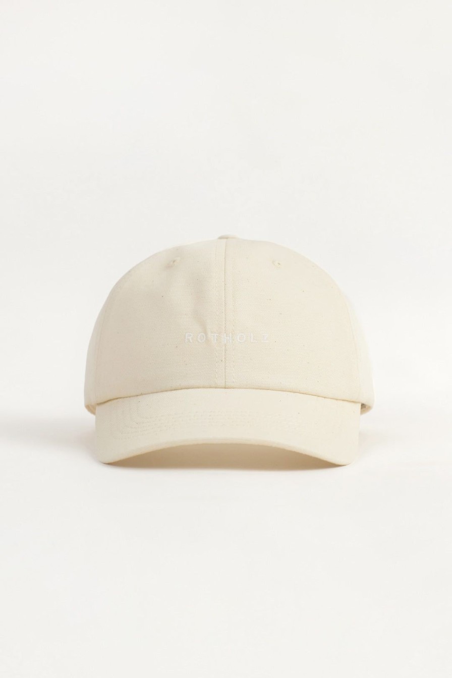 Online Rotholz Logo Dad Cap Bio Baumwolle - Creme