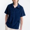 Clearance Rotholz Polo Shirt Aus Bio Frottee Blau