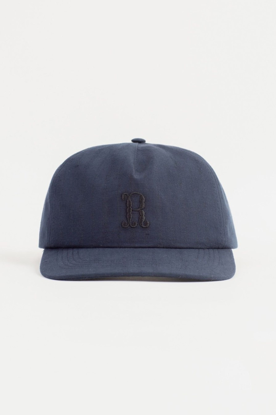 New Rotholz Floppy Cap Leinen Mix - Dunkelblau