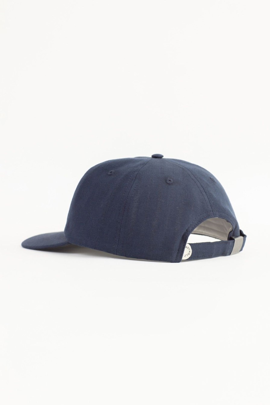 New Rotholz Floppy Cap Leinen Mix - Dunkelblau