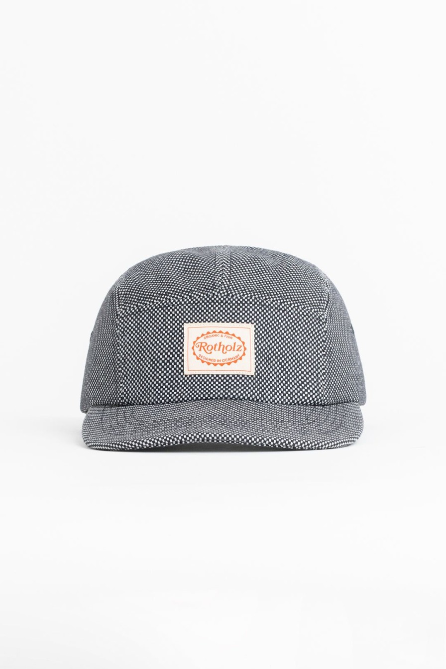 Hot Rotholz Retro 5-Panel Cap Schwarz Kariert