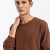 Hot Rotholz Waffel Longsleeve Bio Baumwolle - Braun