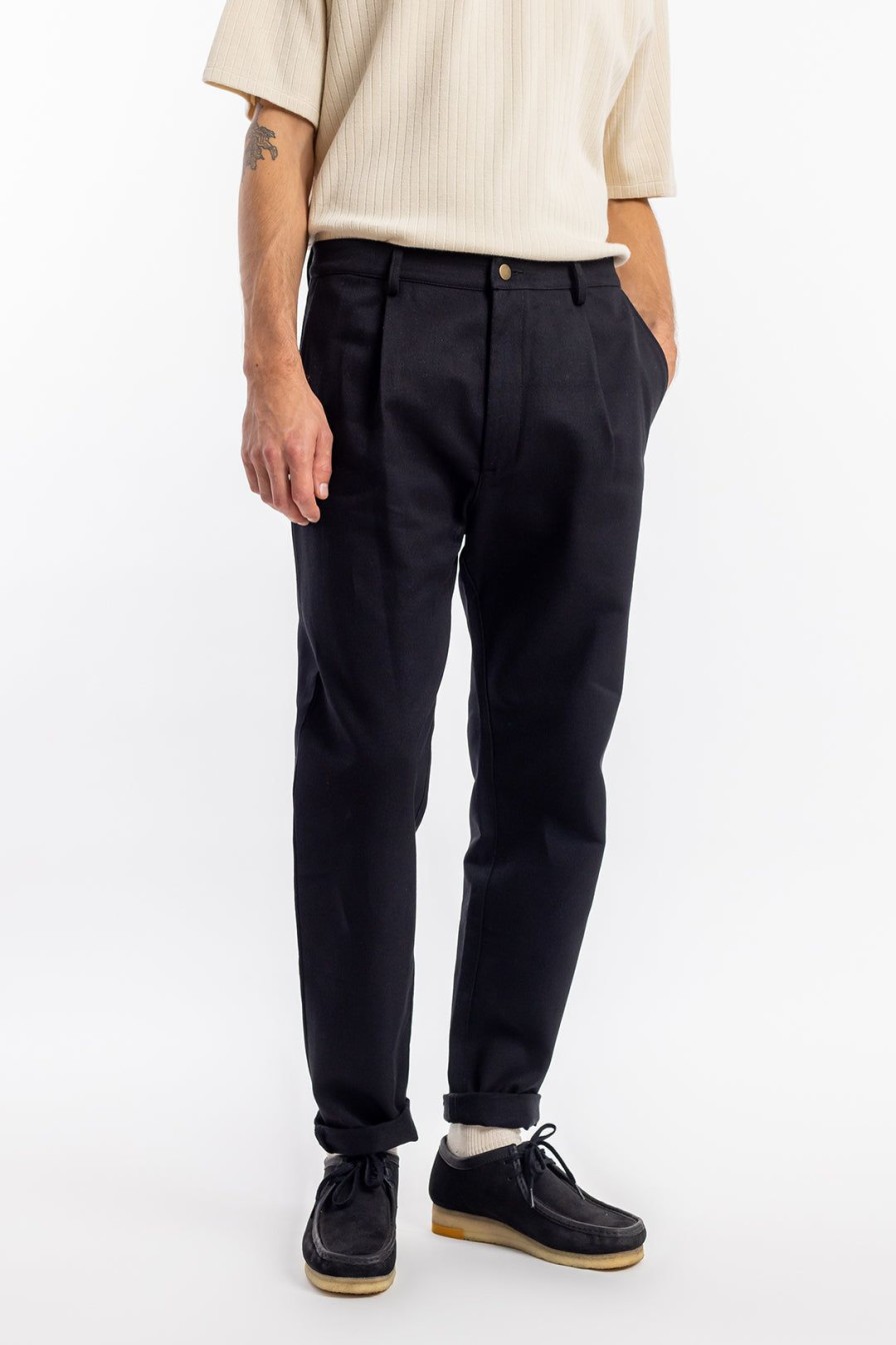 New Rotholz Chino Hose Bio Baumwolle - Schwarz