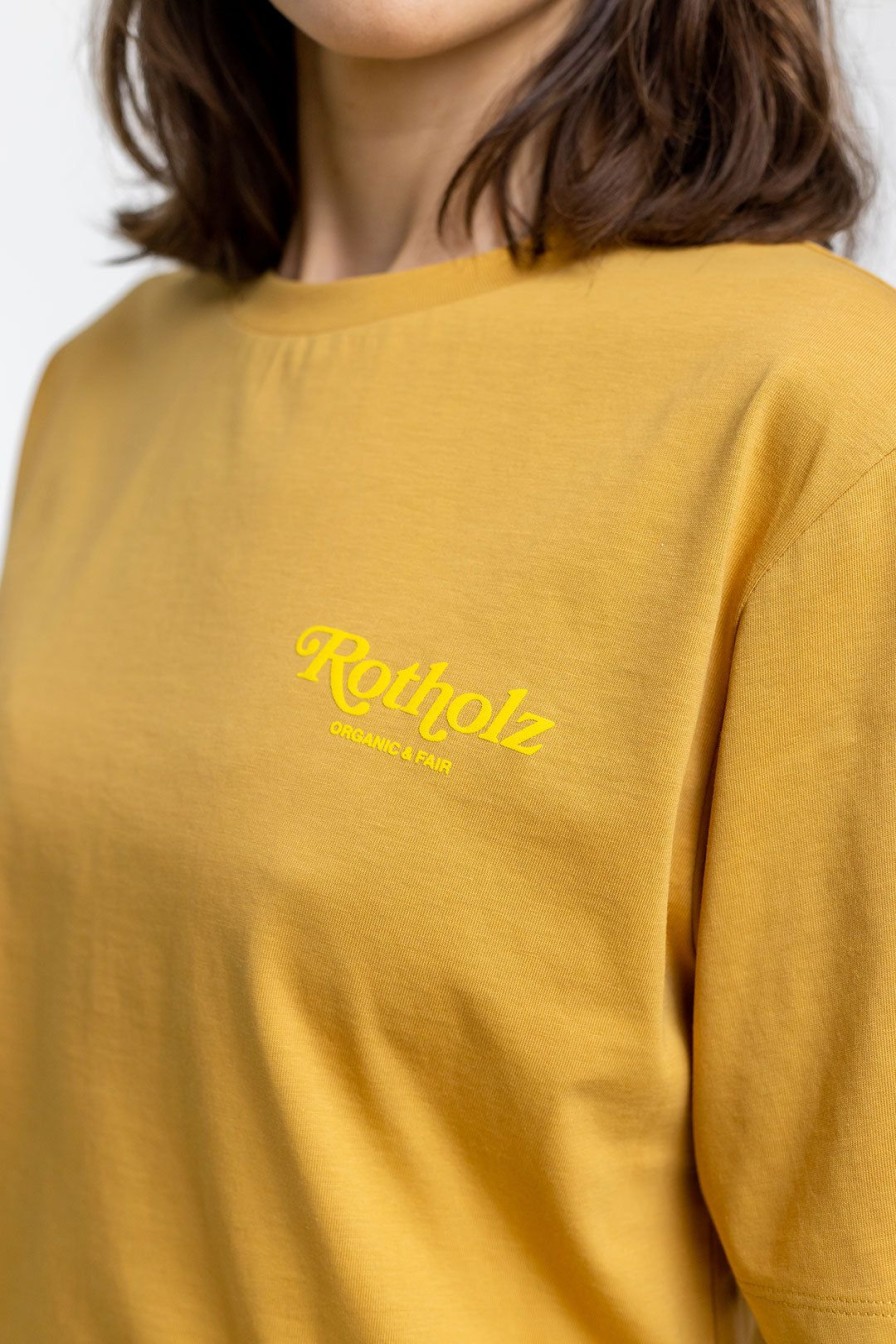 New Rotholz Retro Logo T-Shirt Senfgelb