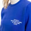 Wholesale Rotholz Willkommen Print Sweatshirt Bio Baumwolle - Kobalt