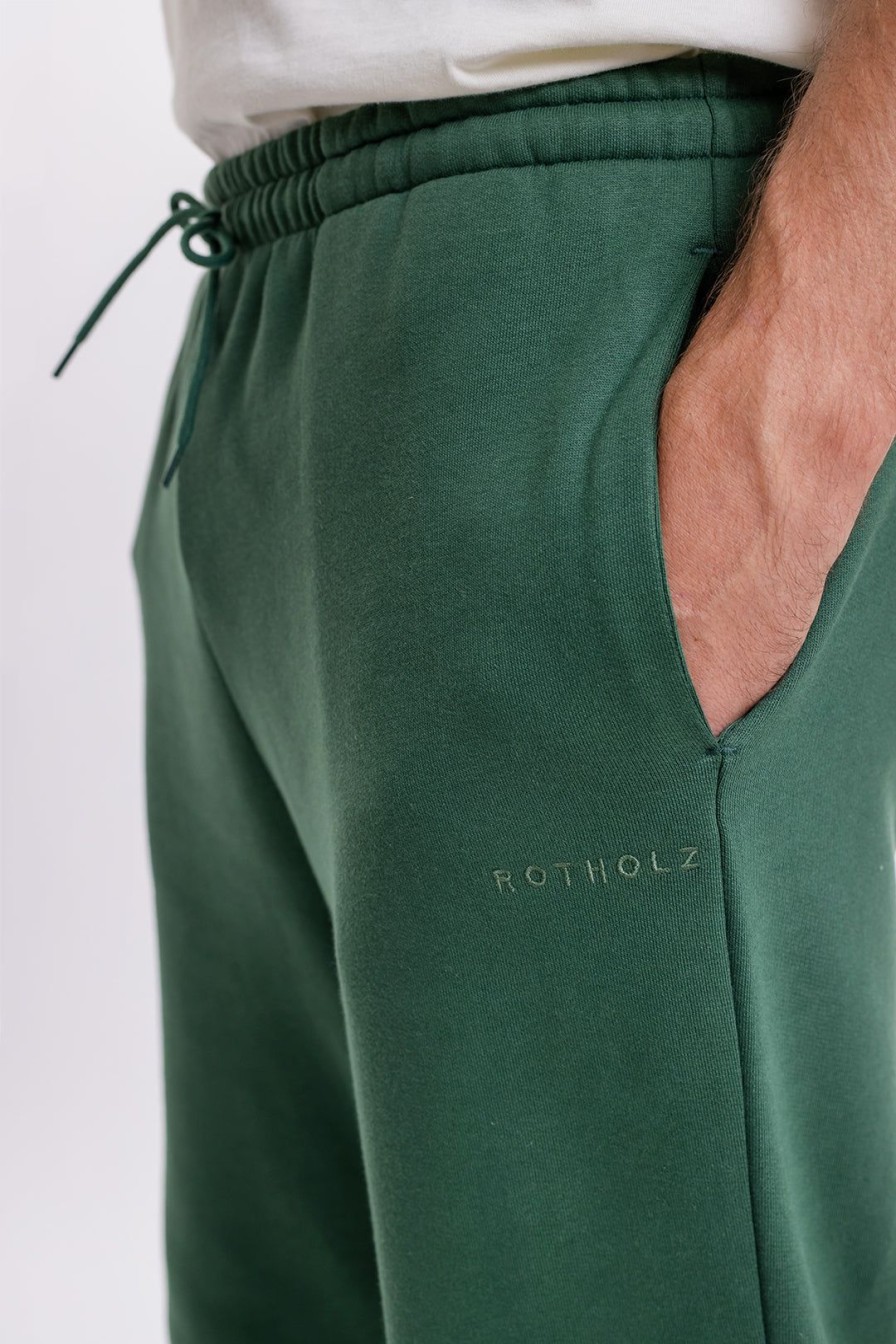 Hot Rotholz Logo Sweatpants Aus Bio-Baumwolle Grun