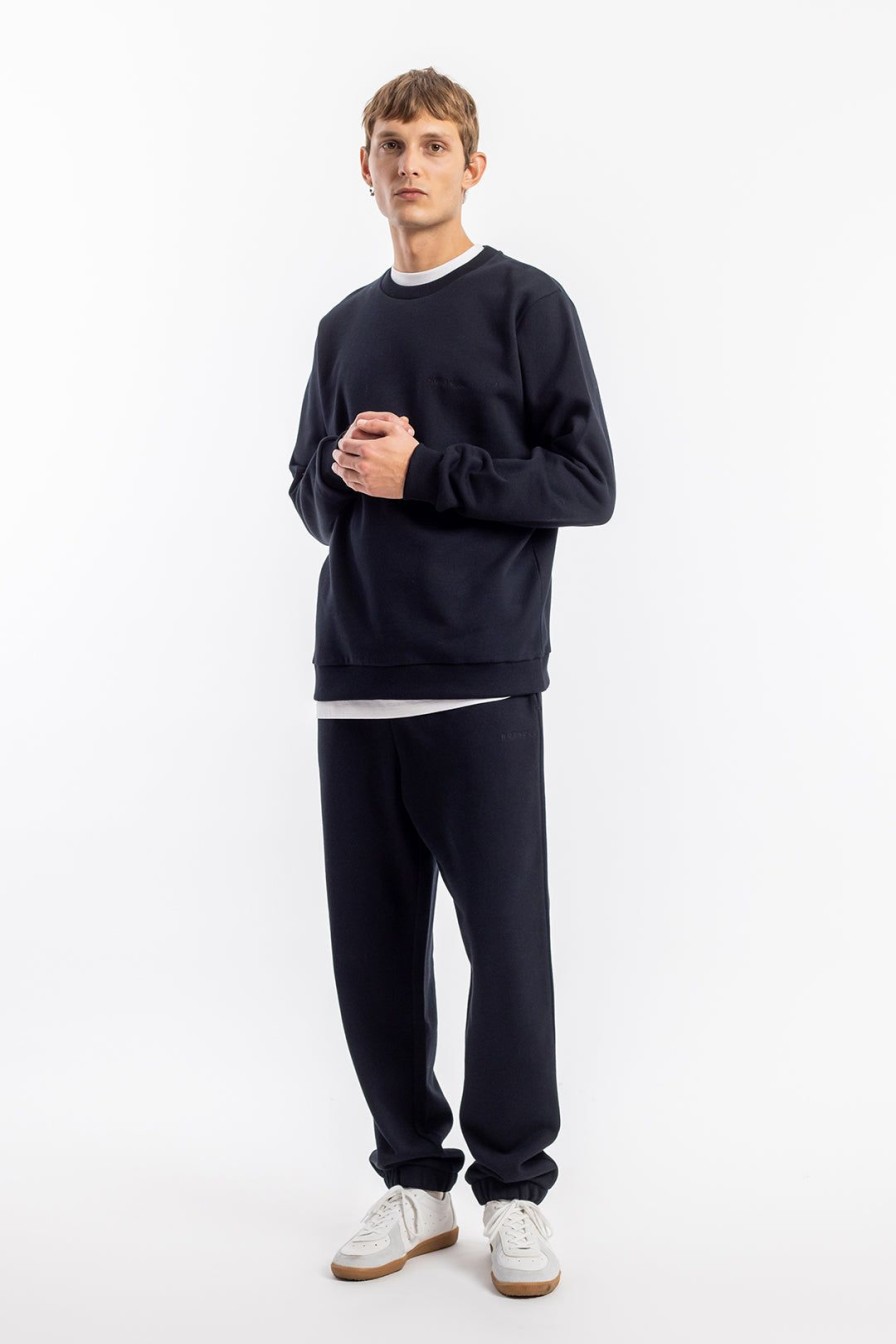 Clearance Rotholz Logo Sweatpants Bio Baumwolle - Schwarz