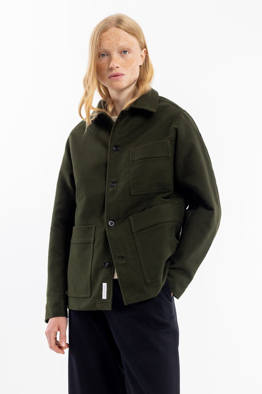 New Rotholz Moleskin Jacke Bio Baumwolle - Oliv