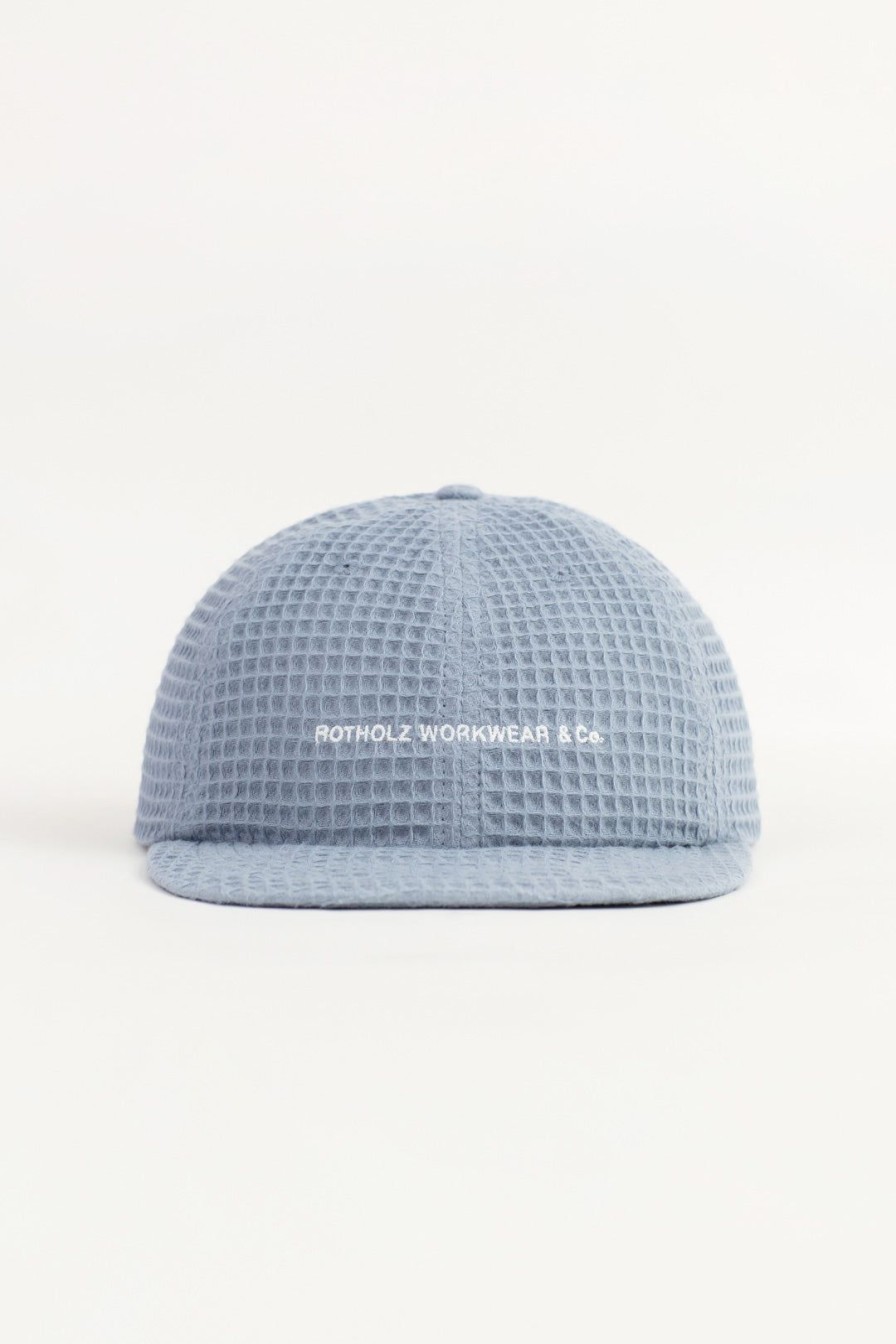 Online Rotholz Waffel Cap Bio Baumwolle - Hellblau